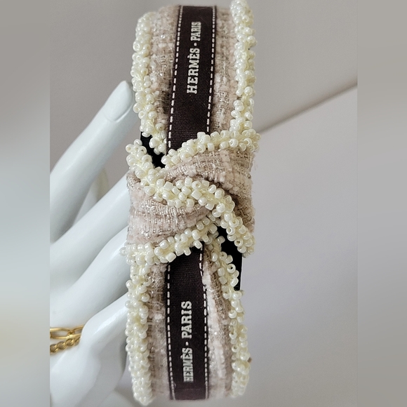 Authentic Hermes Ribbon Unbranded headband New - Picture 6 of 6